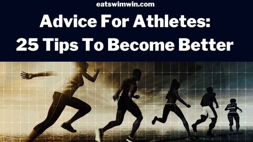 Advice for athletes: 25 tips to become better. Pictures are 5 people running into the distance.