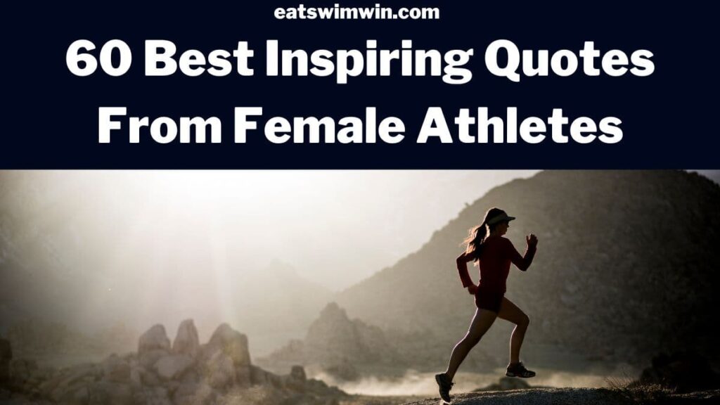 60 Best Inspiring Quotes From Female Athletes. Pictured is a female runner running up a hill.